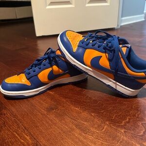 Nike Dunk Low Blue and Orange Sneakers